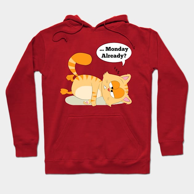 Even Cat Hates Monday Hoodie by Catifornia